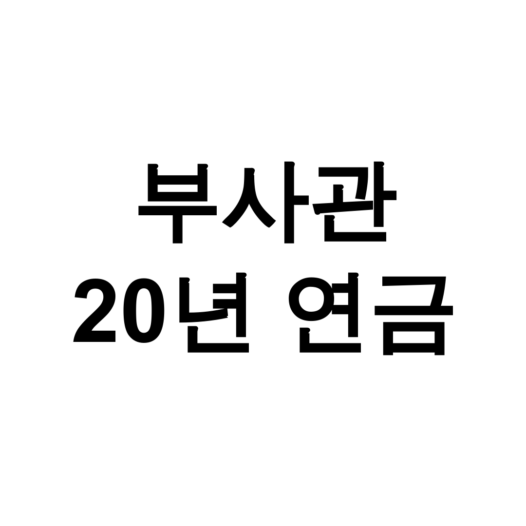 부사관 20년 연금